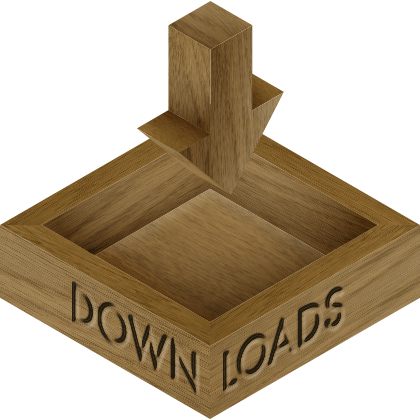 DOWNLOAD ICON ANIMATED WOOD ARROW IN WOOD BOX