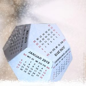 Dodecaeder calendar 2019
