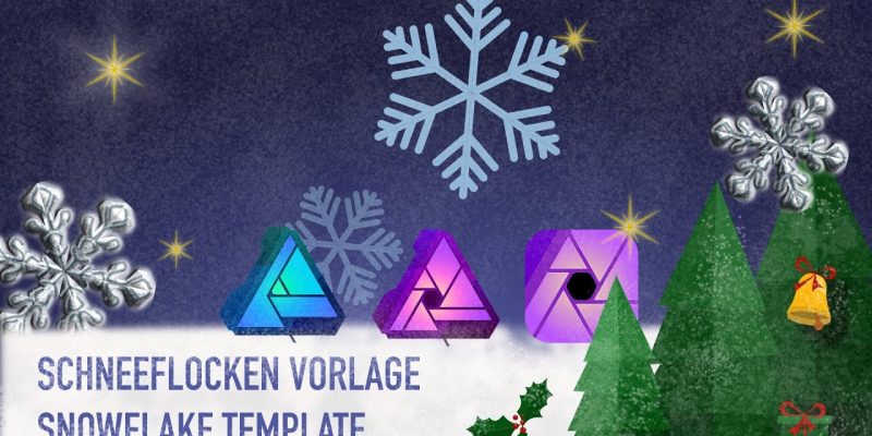 Schneekristall Vorlage - Snowflake template
