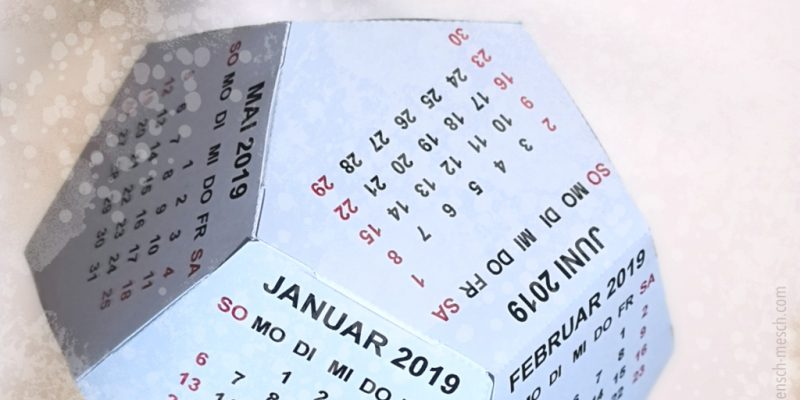 Affinity Designer - Dodekaeder Kalender 2019